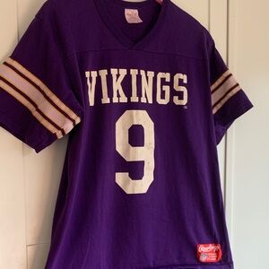 Women’s Large Rawlings Purple and White Minnesota Vikings Football Jersey